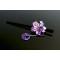 JAPANESE hair accessory - Kanzashi hair stick. Sakura with bouncy petals Purple